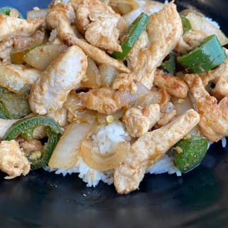 GINGER CHICKEN OVER RICE